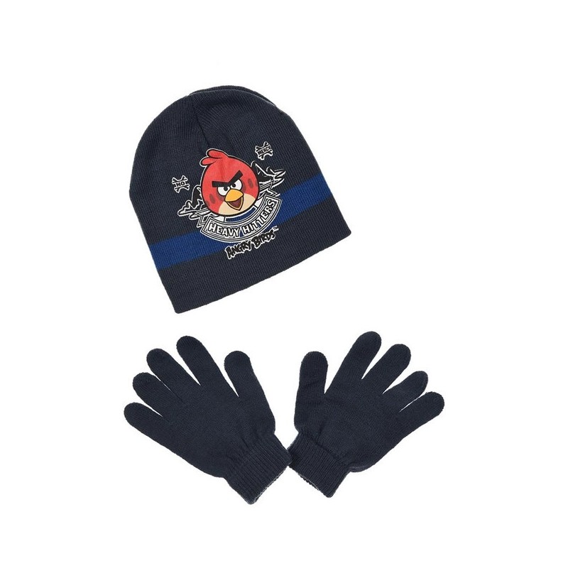 Ensemble bonnet et gants pour enfants Angry Birds Heavy Hitters 54 cm