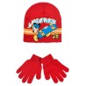 Ensemble bonnet + gants pour enfants Disney Mickey Skate 54 cm