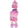 Ensemble bonnet + écharpe + gants pour enfants Hello Kitty 52 cm