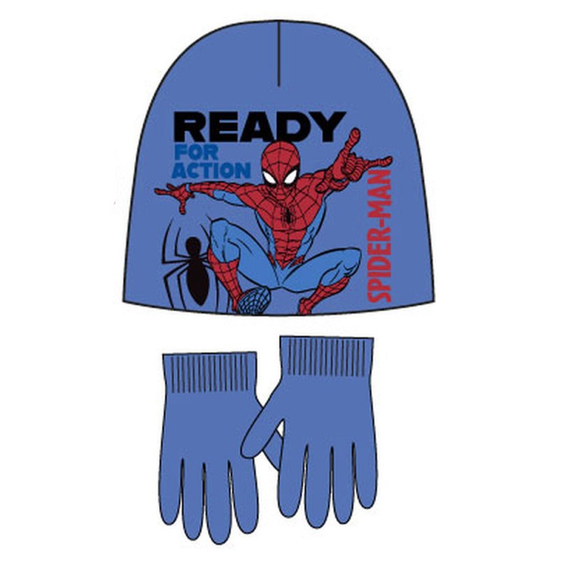 Ensemble bonnet et gants Spiderman Action pour enfants 52 cm