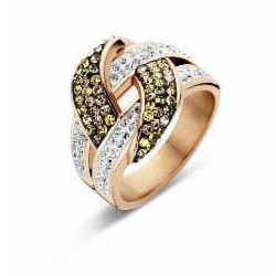 Victoria Rose gold colored multicolor stone ring