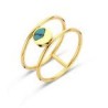 Bague Victoria couleur or avec pierre turquoise