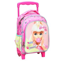 Sac à dos à roulettes pour maternelle Barbie Happy Thoughts, sac 30 cm