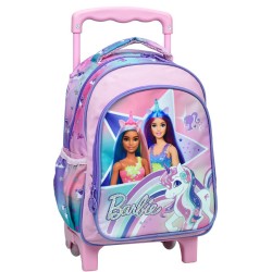 Sac à dos à roulettes pour maternelle Barbie Licorne, sac 30 cm