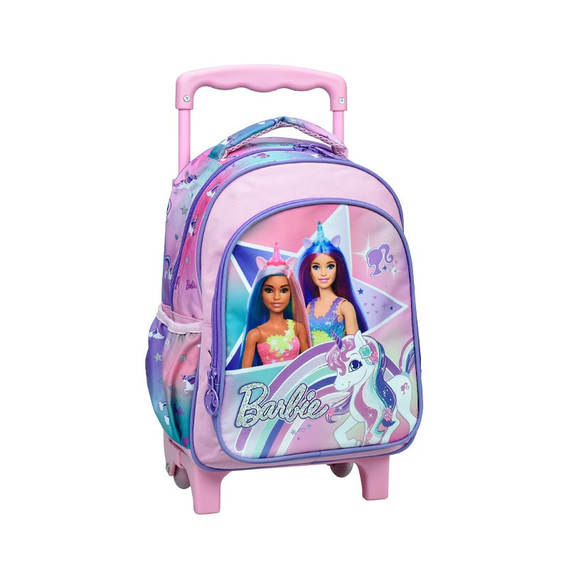 Barbie Unicorn rolling kindergarten backpack, bag 30 cm