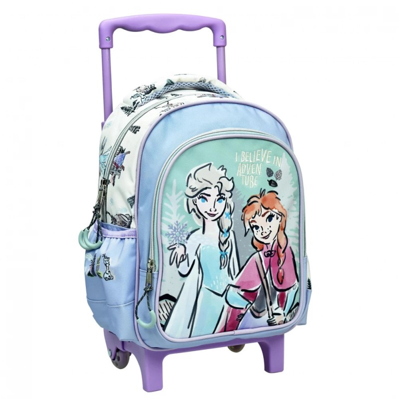 Sac à dos à roulettes pour maternelle Disney Frozen Adventure, sac 30 cm