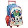 Sac d'école à roulettes Disney Minnie Boho, sac à dos 46 cm