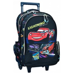 Sac d'école à roulettes Lightning Cars de Disney, sac 46 cm