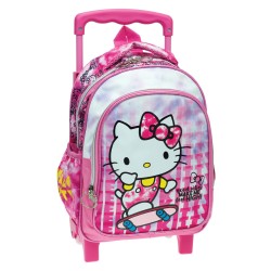 Sac à dos à roulettes pour maternelle Hello Kitty Good Vibes, sac 30 cm