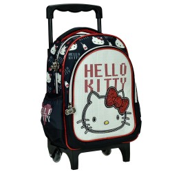 Sac à dos à roulettes pour maternelle Hello Kitty Heart, sac 30 cm