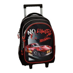 Sac d'école à roulettes Hot Wheels No Limits, 46 cm