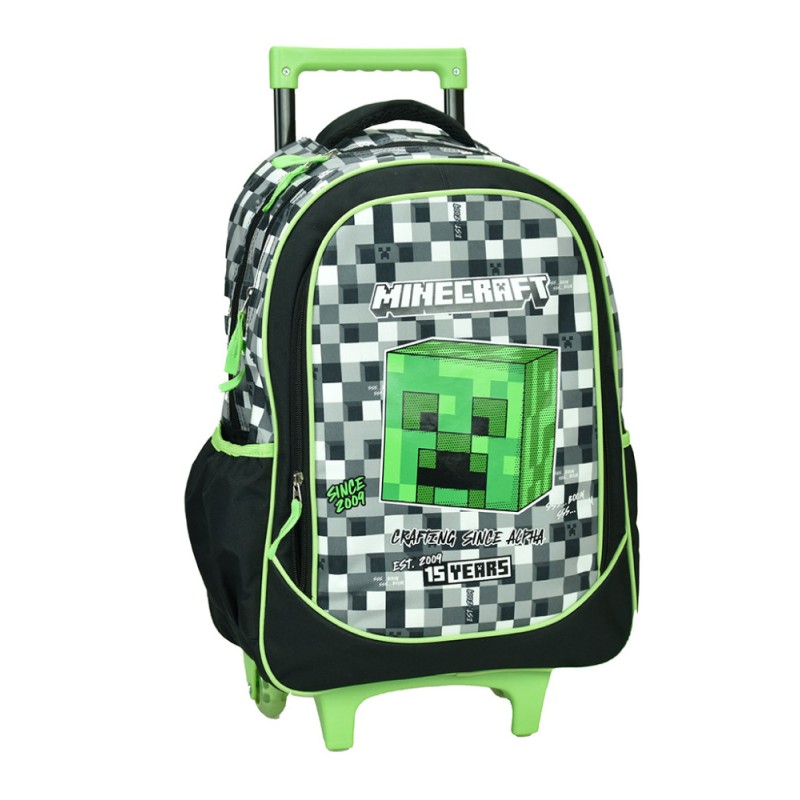 Minecraft Grey Stone rolling school bag 46 cm