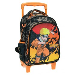 Sac à dos à roulettes pour maternelle Naruto Fire, sac 30 cm