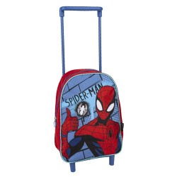 Sac à dos à roulettes pour maternelle Spiderman, sac 29 cm