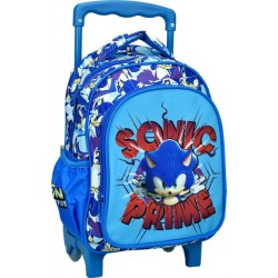 Sac à dos à roulettes pour maternelle Sonic the Hedgehog Prime Sonic the Hedgehog, sac 30 cm