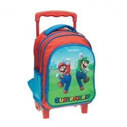 Sac à dos à roulettes pour maternelle Super Mario Jump, sac 30 cm