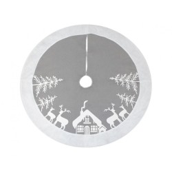 Christmas Reindeer Silver tree skirt, placemat