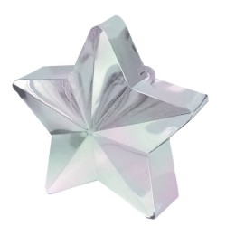 Colour Iridescent Iridescent star-shaped balloon weight