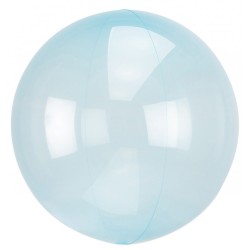 Colour Transparent Crystal Ball Blue Foil Balloon 45 cm