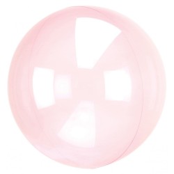 Colour Transparent Crystal Ball Dark Pink Foil Balloon 45 cm