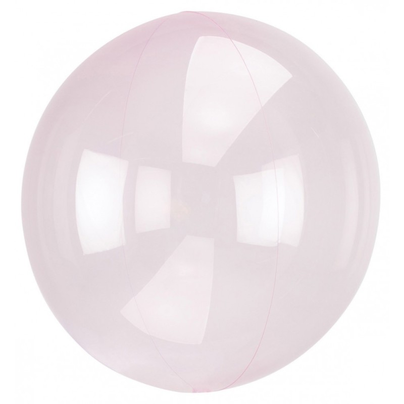 Colour Transparent Crystal Ball Light Pink Foil Balloon 45 cm