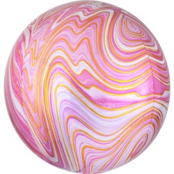 Colour Colorful, Pink spherical foil balloon 40 cm