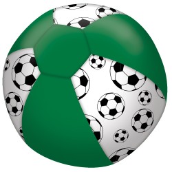 Ballon de football en aluminium 3 pièces 22,8 cm