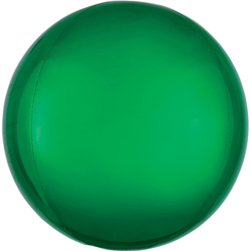 Ballon aluminium couleur vert, boule verte 40 cm