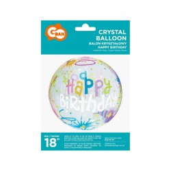 Ballon d'anniversaire Aqua Happy Birthday en aluminium 40 cm