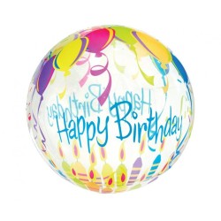 Happy Birthday Aqua Happy Birthday foil balloon 40 cm