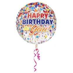 Ballon aluminium Joyeux anniversaire 40 cm