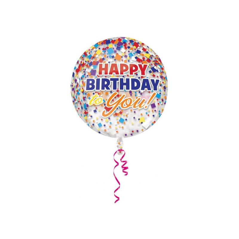 Ballon aluminium Joyeux anniversaire 40 cm