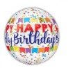 Ballon d'anniversaire Happy Birthday en aluminium 40 cm