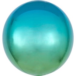 Colour Ombré Blue and Green Foil Balloon 40 cm