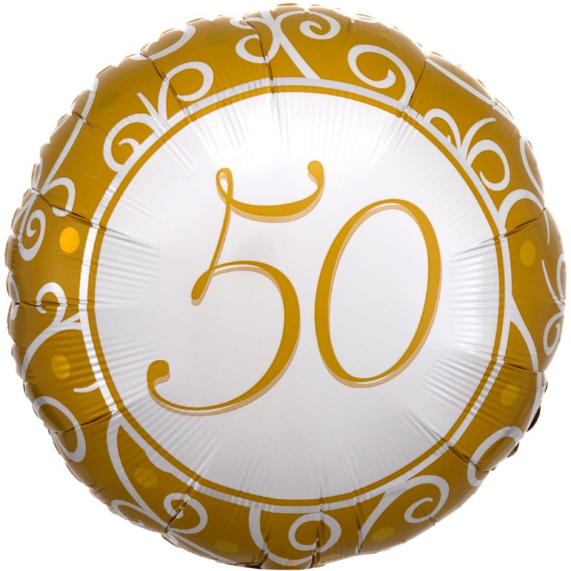 Anniversary 50th Anniversary, foil balloon 43 cm