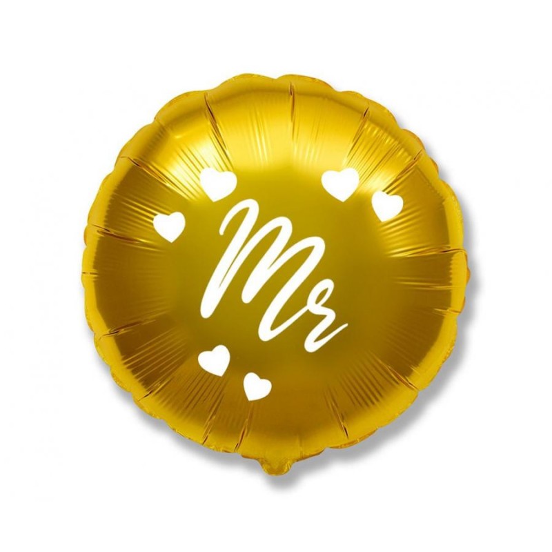 Ballon en aluminium doré Mr Mariage 46 cm (WP)