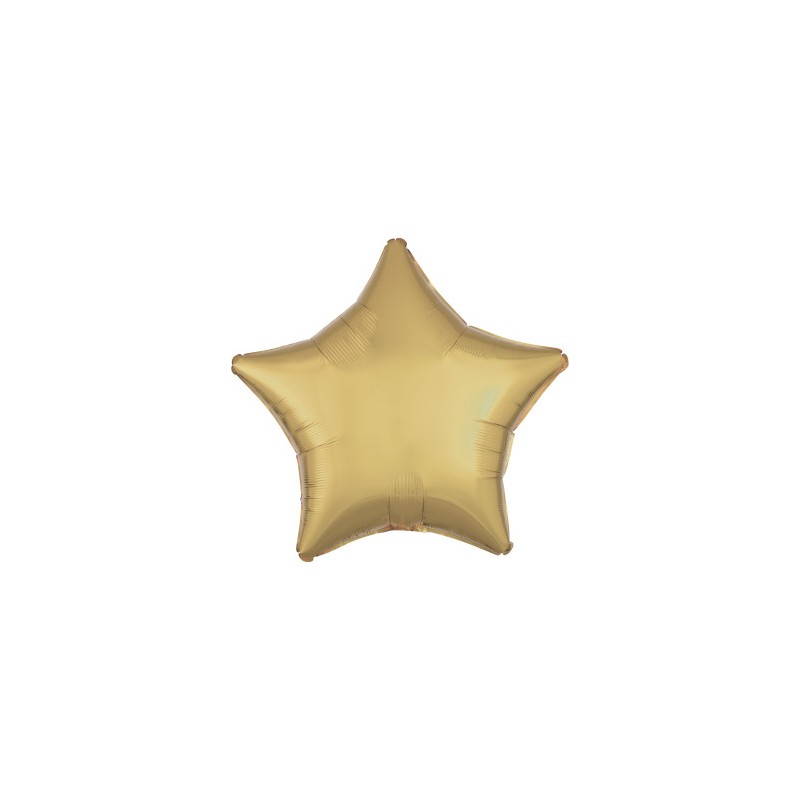 Colour White Gold Gold Star Foil Balloon 43 cm