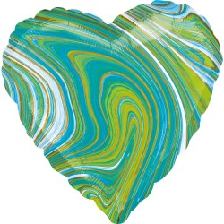 Heart Blue Green Heart Foil balloon 43 cm