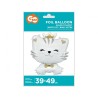 Cat White foil balloon 49 cm