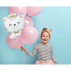 Cat White foil balloon 49 cm