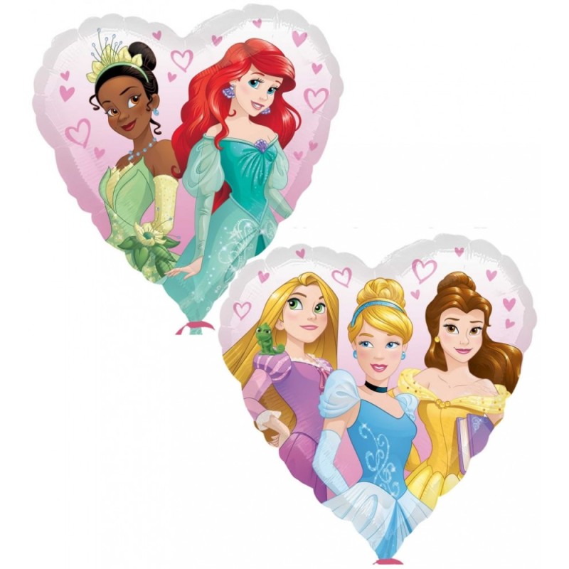 Ballon aluminium coeur princesse Disney 43 cm