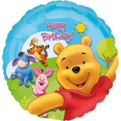 Ballon aluminium Disney Winnie l'ourson Happy 43 cm