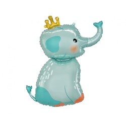 Elephant Elephant with Crown foil balloon 70 cm