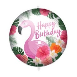 Ballon aluminium flamant rose 46 cm