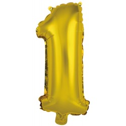 Number Gold, Number 1 Foil Balloon 41 cm