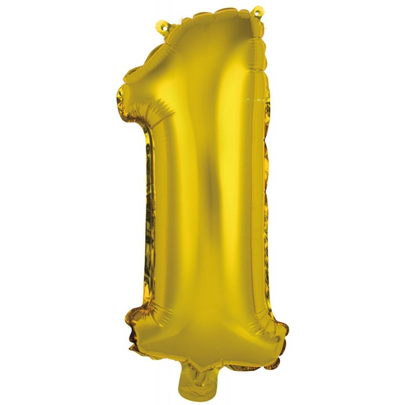 Number Gold, Number 1 Foil Balloon 41 cm