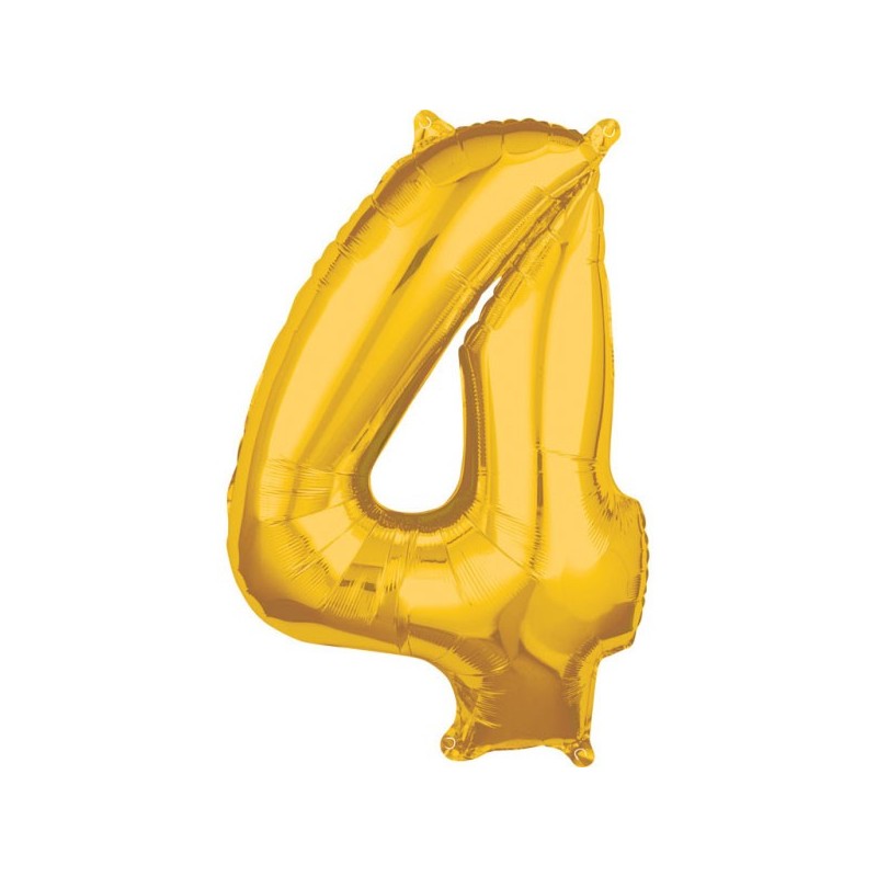 Number Gold, Gold number 4 foil balloon 66*45 cm