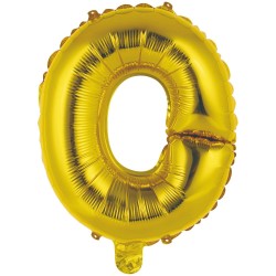 Ballon aluminium lettre O doré 45 cm