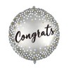 Congrats Gongrats Metallic Spots foil balloon 46 cm