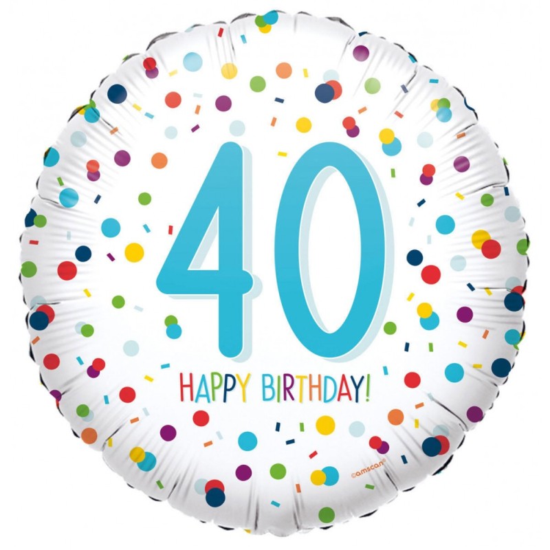 Happy Birthday Happy Birthday 40 Foil Balloon 43 cm